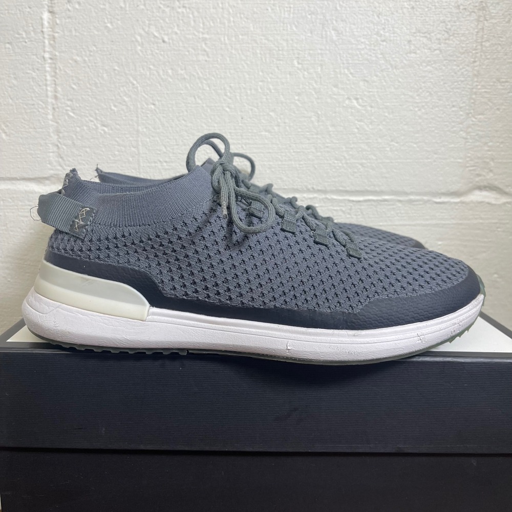 True Linkswear Golf Shoes Gray Knit Spikeless Sneakers Lace up Men's 12 US
